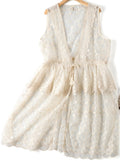 Organza Drawstring Layer Dress