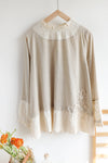 Linen Lace Patchwork Shirt