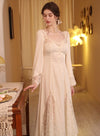 Silky Satin Lace Patchwork Nightgown