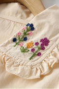 Floral Embroidered Collar Loose Blouse