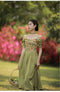 Off-Shoulder Sunflower Dress