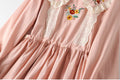 100% Cotton Cute Embroidered Dress With Drawstring
