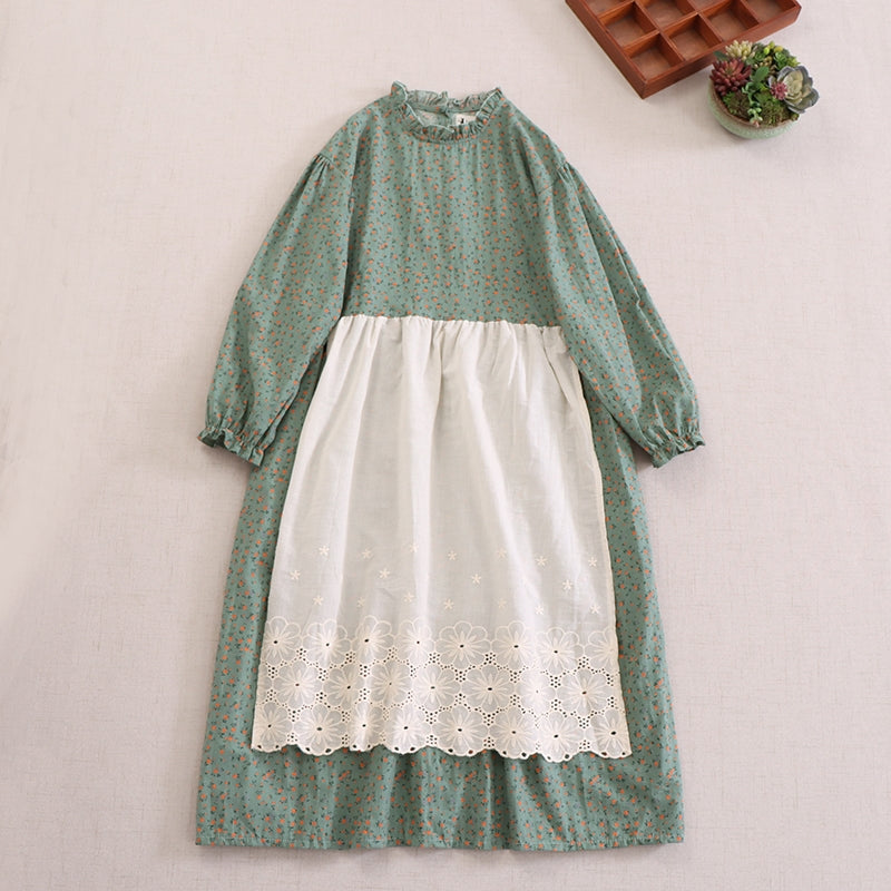 Patches of lace dress