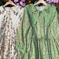 Countrycore Embroidered Vintage Print Dress