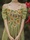 Off-Shoulder Sunflower Dress