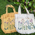Lace Trim Embroidered Bag