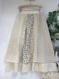 Prairie Style Floral Patchwork Skirt