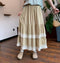 Mori Basic Style Lace Trim Skirt