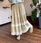 Mori Basic Style Lace Trim Skirt
