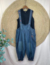 Denim Embroidered Dungarees