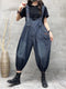 Denim Embroidered Dungarees