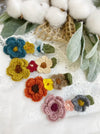 Cute Hand Crocheted Flowers Hair Pin