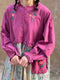 Linen Embroidered Fake 2pcs Dress