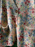 Colorful Floral Print Fluffy Cardigan