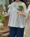 Tulip Embroidered Cotton Top