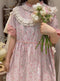 Prairie Lace Trim Floral Dress