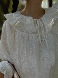 100% Cotton Lace Embroidered Top