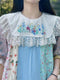 Naturecore Embroidered Patchwork Dress