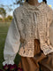 Lace Crocheted Vest + Linen Lace Collar Top