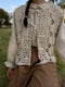 Lace Crocheted Vest + Linen Lace Collar Top