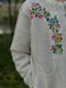 Hand Floral Embroidered Cardigan
