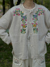 Hand Floral Embroidered Cardigan
