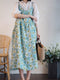 Ramie Floral Print Slip Dress