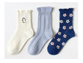 Cute Embroidered Socks Set (3 Pairs/Set)