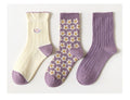 Cute Embroidered Socks Set (3 Pairs/Set)