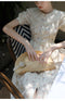 Exquisite Lace Collar Floral Print Dress