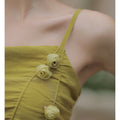 Sheer Frilled Cardigan + 3D Roses Slip Dress