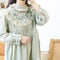 Quality Cotton Embroidered Lace Trim Dress