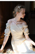 Fairycore Faux Pearl Collar Dress
