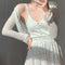 Fairycore Simple Lace White Cami Top