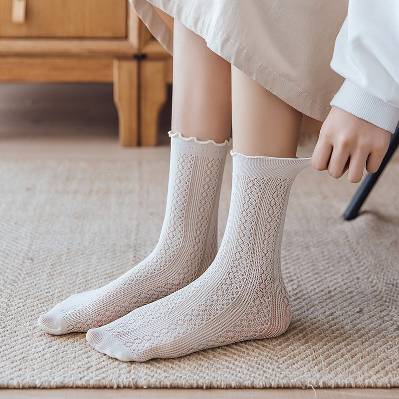 Mori Girl Cute Flounce Cotton Socks– The Cottagecore