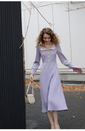 Romantic Lavender Knitted Dress