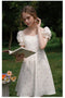Fairycore Sweet Rose Jacquard Mini Dress