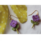 Handmade Sweet Crocheted Flowers Earrings