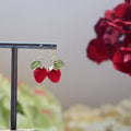 Handmade Sweet Crocheted Strawberry Earrings