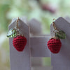 Handmade Sweet Crocheted Strawberry Earrings