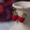 Handmade Sweet Crocheted Strawberry Earrings