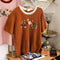 Cute 3D Hand Embroidered Knitted T Shirt