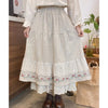 Linen Double Layered Embroidered Skirt