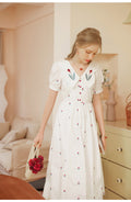 Pure Cotton Tulip Embroidered Dress
